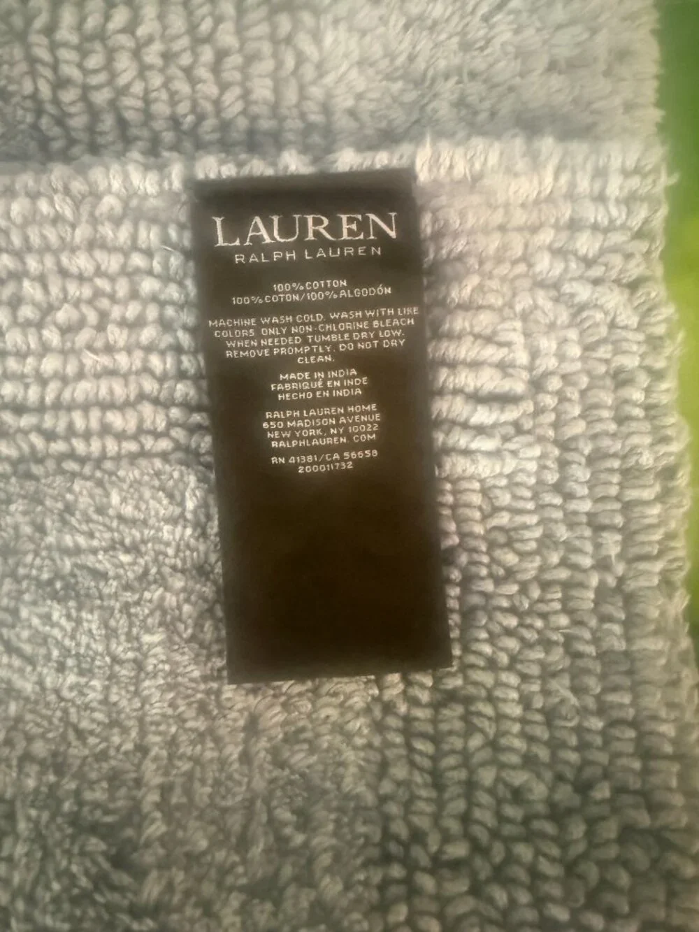 NWOT - Lauren Ralph Lauren - Blue Bath Mat - 21 x 34